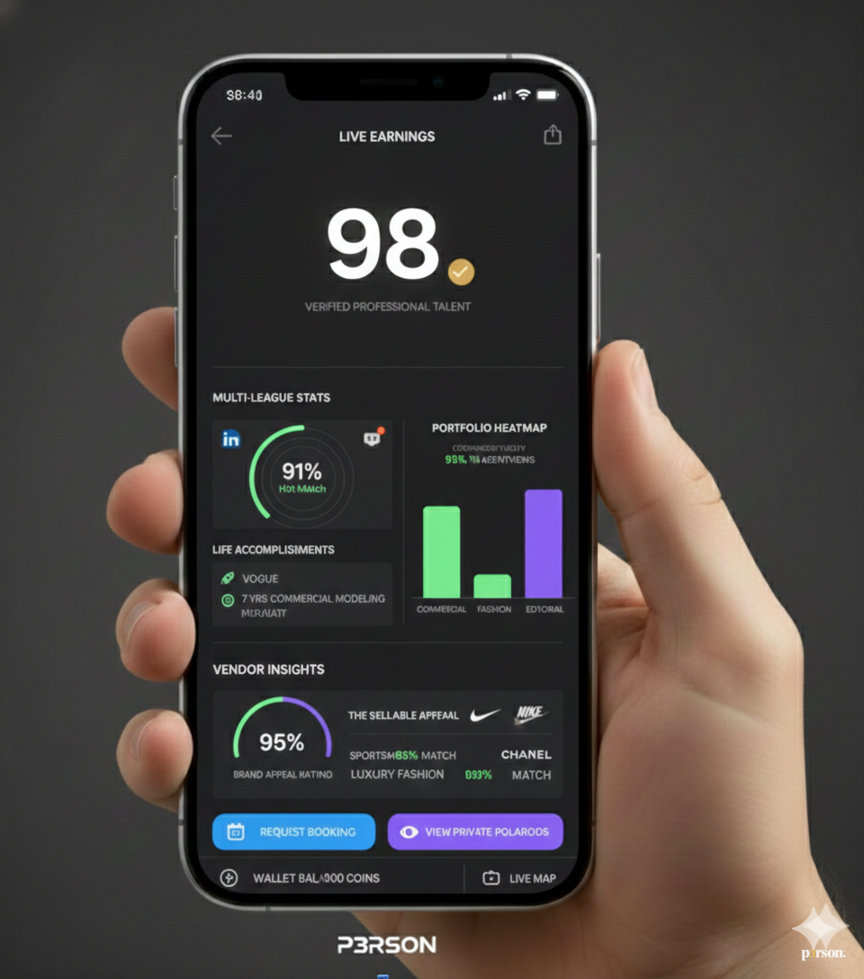 P3RSON App: Live Earnings Dashboard