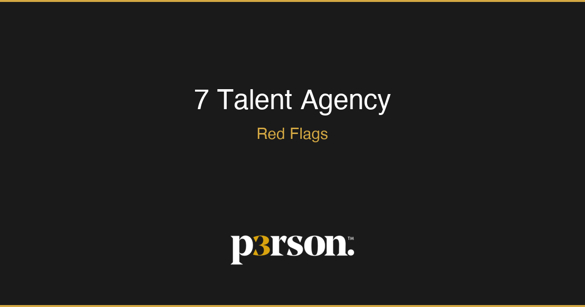 Talent agency red flags