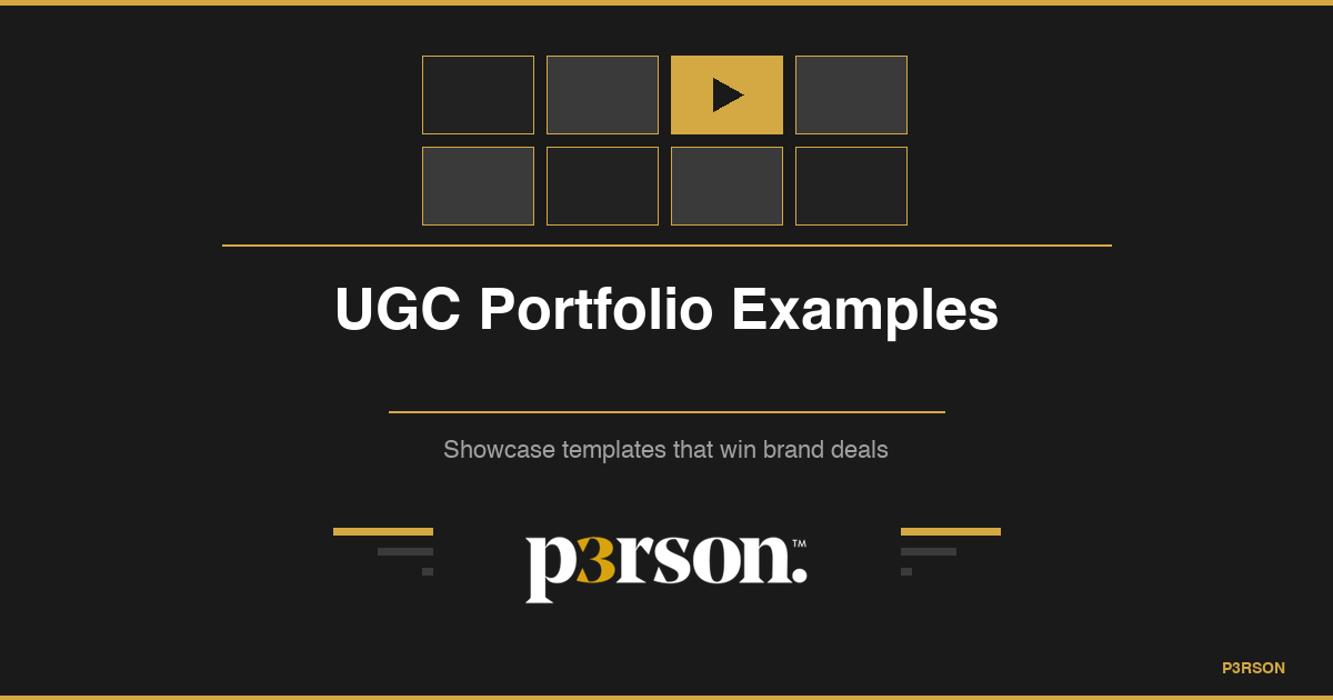 UGC portfolio examples for creators